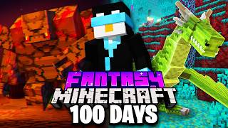 I Survived 100 Days in MEDIEVAL FANTASY Minecraft [upl. by Seidler]