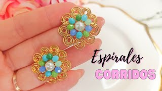 Aretes de ESPIRALES Corridos en ALAMBRISMO 🚀 [upl. by Zampino]