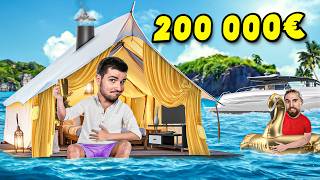 ON FAIT DU CAMPING EN MER AVEC 200000€ DE BUDGET [upl. by Ecirual]