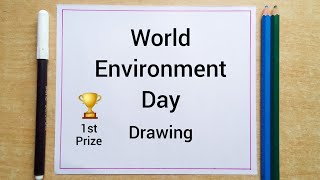 World Environment Day Drawing  Environment Day Drawing  Save Water Save Earth Drawing [upl. by Allwein]