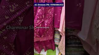 Buy 1 Get 2 FREE Designer Suits Pakistani Fancy Dress Materials A1 Dresses Hyderabad Market [upl. by Elleinaj]