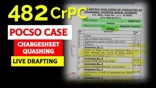 Drafting Of 482 In Pocso Case  Order Of Bail  Discharge In Pocso Act bail pocso crpc pocsoact [upl. by Ecirtnahs457]