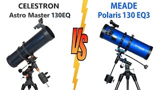 Celestron astromaster 130eq motor drive Vs Meade polaris 130eq comparison telescope hindi amazon [upl. by Daahsar]