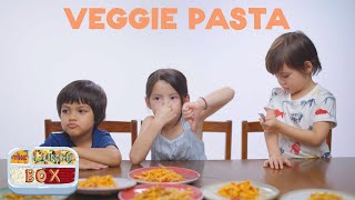 Kids Try Veggie Bolognese Pasta vs Kiddie Spaghetti   The Lunchbox Episode 3 [upl. by Ahsiatal]