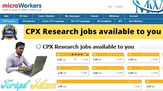 How to do CPX Research jobs available to you  Microworker Research job [upl. by Etsirhc]