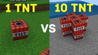 1 TNT VS 10 TNTMinecraft Experiment [upl. by Edita]