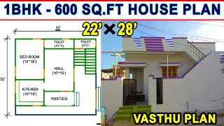 12 cent house plan  1 cent 1BHK house plan  2822 house plan  600 Sqft house  7 Lakhs 2BHK [upl. by Elyn76]