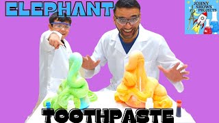 Elephant Toothpaste Explosion Science Experiment Johny Shows Projects [upl. by Ellehcam744]