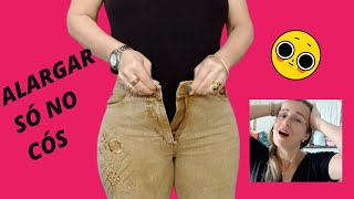 COMO ALARGAR CÓS DE CALÇA JEANS SAIA E SHORT SEM ALARGAR AS LATERAISDIY 🌷 [upl. by Naillil]