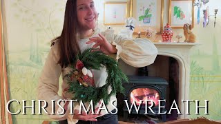 Creating a Beautiful Christmas Wreath from Garden Treasures  Cozy Christmas Atmosphere [upl. by Mclaughlin]