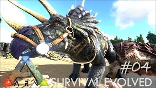 Ark Survival Evolved Ep 04  Epic Trike Bros  Tamed Triceratops amp Saddle  Server Gameplay [upl. by Erlin]