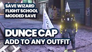 Patched DUNCE CAP ON ANY OUTFIT 🤙SAVE WIZARD REQUIRED ✨️ FLIGHTSCHOOL SAVE 🚨 PS4 GTA5 ONLINE GLITCH [upl. by Ran167]