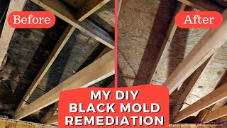 HowTo Black Mold Remediation Experience with RMR 86 amp RMR 141 to clean up and remove my attic mold [upl. by Jago]