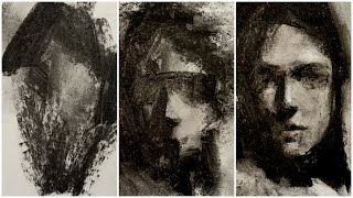 Charcoal Drawing Techniques  Step by Step Portrait Drawing [upl. by Heng]