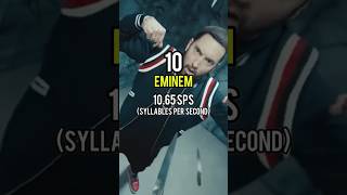 The fastest rappers in the world Top 10 🎤🎶 rap eminem shorts [upl. by Aikal]