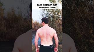 back workout with resistance band best back exercises shorts homeworkout [upl. by Imojean]