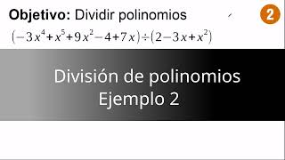 DIVISIÓN LARGA DE POLINOMIOS2 [upl. by Shaylynn]