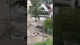 Heftige ÜberschwemmungenLand unter in Bisingen BW unwetter flood heavystorm [upl. by Fraser]