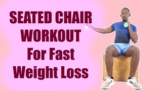 30 Minute CHAIR WORKOUT for Fast Weight Loss  Fat Burning Sitting Workout [upl. by Weinert]