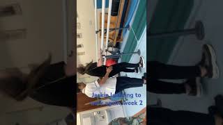 Pyshio at Derriford Hospital learning to walk again Never giving up [upl. by Vig]