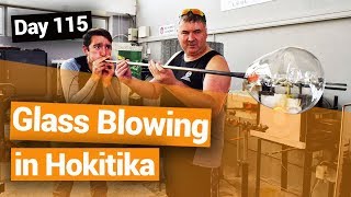 😍 Glass Blowing in Hokitika  New Zealands Biggest Gap Year – Backpacker Guide New Zealand [upl. by Nosnevets112]