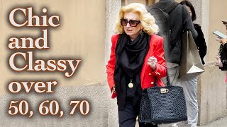 Meet Milans Most Stylish Women over 50 60 70 Discover Their Quiet Luxury Outfits [upl. by Maddi]