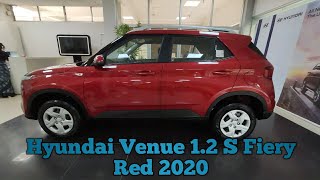 Hyundai Venue S 12 L Variant Fiery Red 2020 [upl. by Ardath593]