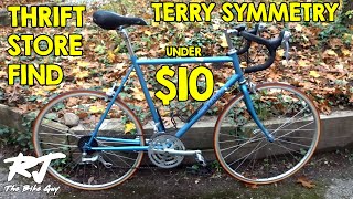 Georgena Terry Symmetry Womens Road Bike Under 10  Thrift Store Find [upl. by Ecnerrat]