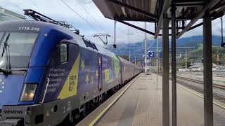 Einfahrt des EuroCity 113 quotBlauer Enzianquot am 30092022 in Bischofshofen [upl. by Obie]