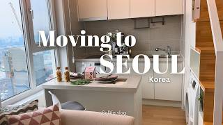 Moving to Seoul Korea  Apartment hunting 12 House tours Snowy Days Cafe hopping  VLOG [upl. by Aicinat]