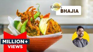 Crispy Bhajiya Recipe  दो तरह की भजिया पकोड़े झटपट बनाएँ Perfect Monsoon snack  Chef Ranveer Brar [upl. by Persis751]