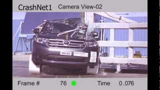 Toyota Highlander  Pole Crash Test  2013  High Speed Camera  NHTSA Full Length Test [upl. by Nwahsud]