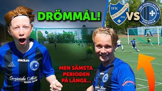 SPELAR TROTS ATT JAG ÄR SJUK amp GÖR MITT SNYGGASTE MÅL I ÅR  IFK BergshamraTäby FK P09 [upl. by Merrili161]