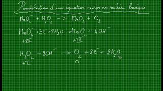 Redox 9 Pondération dune équation redox en milieu basique [upl. by Loram893]