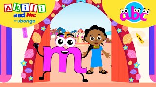 LETTER M Adventures ABC learning for toddlers  Learn and Play with Akili and Me [upl. by Faustine]