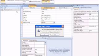 Access 2007 Tabelle erstellen mit Entwurf [upl. by Pierrepont]