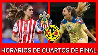 🔥CONFIRMADO Horarios de Liguilla Liga MX Femenil  Chivas Femenil América Femenil  Rayadas  Tigres [upl. by Nonac]