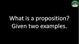 Mathematics Proposition and its examples [upl. by Eiramnaej]