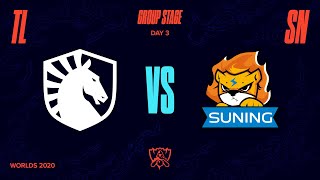 TL vs SN  Worlds Group Stage Day 3  Team Liquid vs Suning 2020 [upl. by Fenny]