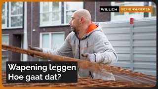 Wapening in een betonvloer leggen hoe gaat dat  Willem Designvloeren [upl. by Wie]