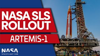 NASA Rolls Out SLS Rocket For Artemis 1 Mission [upl. by Adehsor]