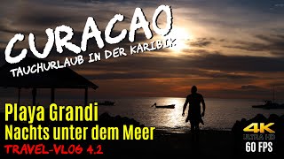 Tauchen auf CURACAO  Playa Grandi quotNachts unter dem Meerquot 4K60FPS 🦞 Westpunt [upl. by Coben]