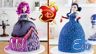 DESCENDANTS 2 🍎 Evie amp Mal Doll Cakes 💙 Tan Dulce [upl. by Nodla]