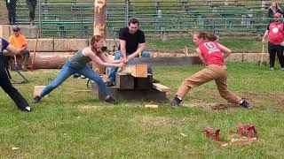 Brighids Womens Crosscut 5th Place  NH Farm amp Forestry Expo 2024  Timbersports lumberjack [upl. by Rasla]