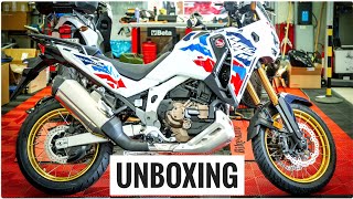 2024 Honda AFRICA TWIN Adventure Sports ES DCT  UNBOXING SETUP and PRE DELIVERY INSPECTION [upl. by Tillford]