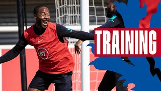 Cheeky Sterling Goal amp North v South Game  Inside Training  England [upl. by Haukom658]