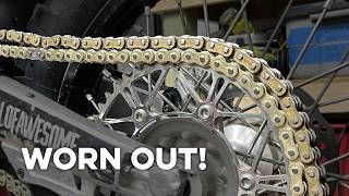 WHEN TO REPLACE a Dirt Bike Chain amp Installation [upl. by Denyse]