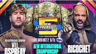 AEW Will Ospreay vs Ricochet Fantasy Booking [upl. by Leigh]