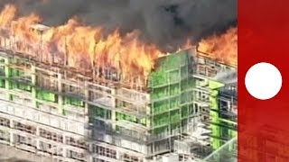 Vidéo  un énorme incendie ravage un immeuble de 9 étages à San Francisco [upl. by Hemminger]