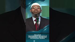 Islam is The Foremost Religion in Condemning the Killing of Innocent People  Dr Zakir Naik [upl. by Zizaludba363]